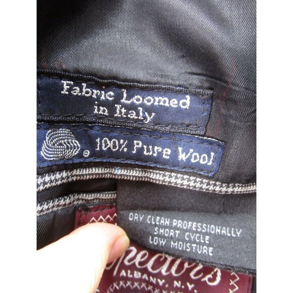 VINTAGE Burberrys Of London Sport Coat 42 Blazer Windowpane Plaid Wool* - Picture 12 of 15